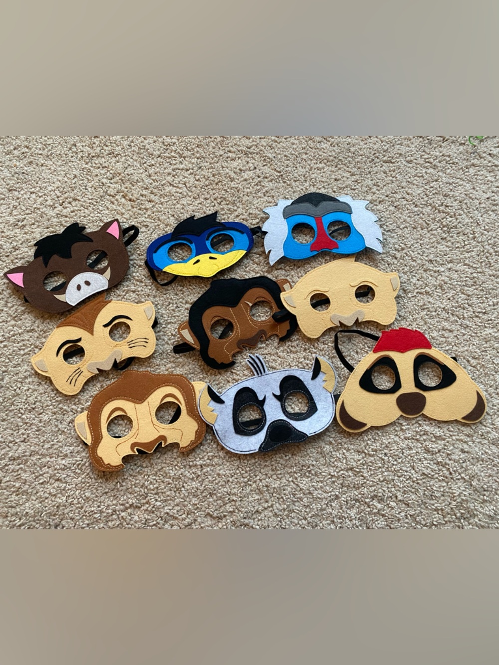 Set of Kids Animal Felt Masks - Multicolor